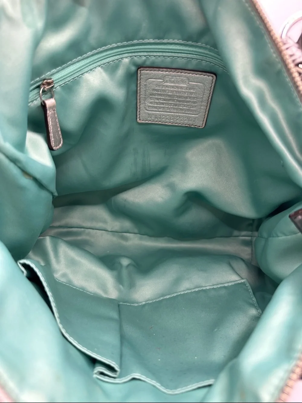 Coach Poppy Hallie Silver Signature Canvas Shoulder Bag - Picture 10 of 12